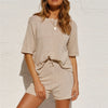 Crop Top and Drawstring Shorts Set 2-Piece - ohLEEN's